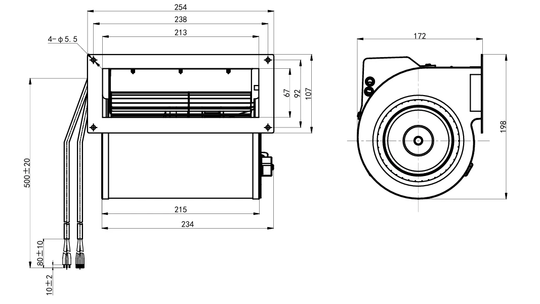 DC-F133B-EC-N07 Overall Dimensions